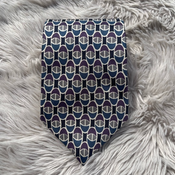 Oscar de la Renta Other - Oscar de la Renta Blue and Purple Patterned Tie